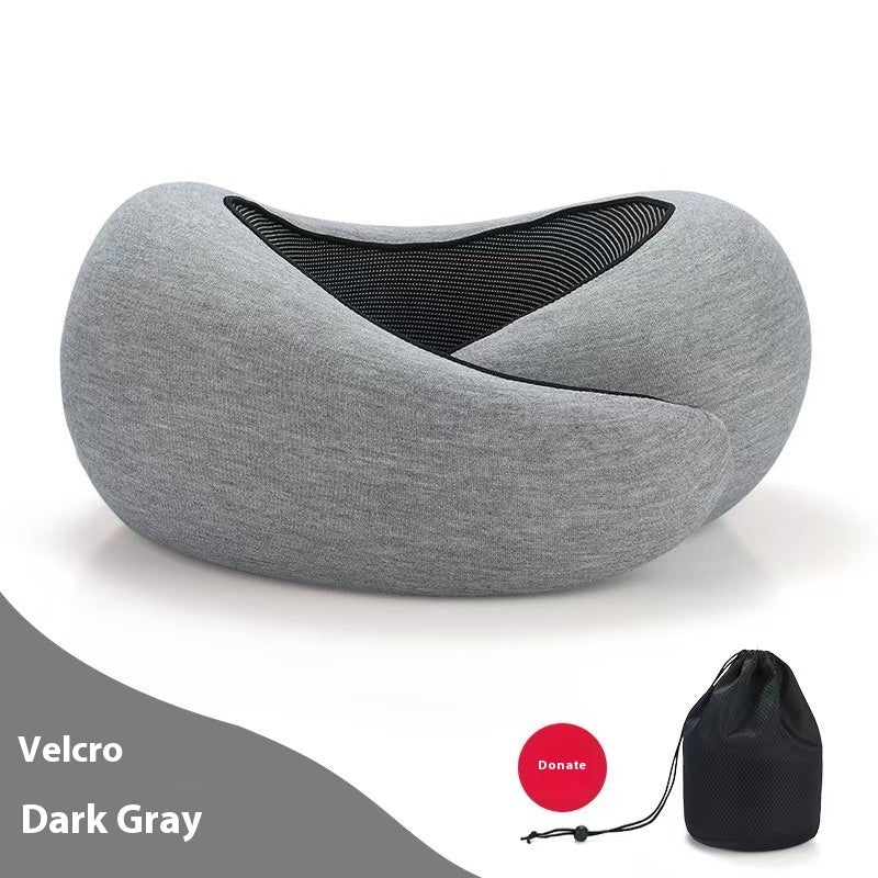 Soft Memory Foam Travel Neck Pillow – U-Shape Adjustable Support for Plane, Car & Office Naps