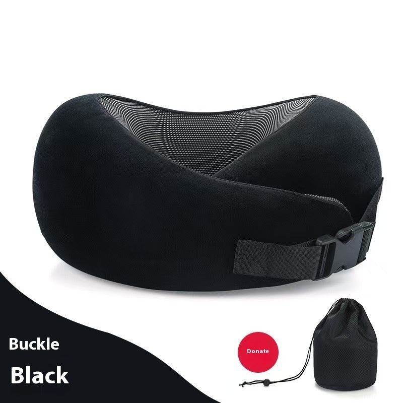 Soft Memory Foam Travel Neck Pillow – U-Shape Adjustable Support for Plane, Car & Office Naps
