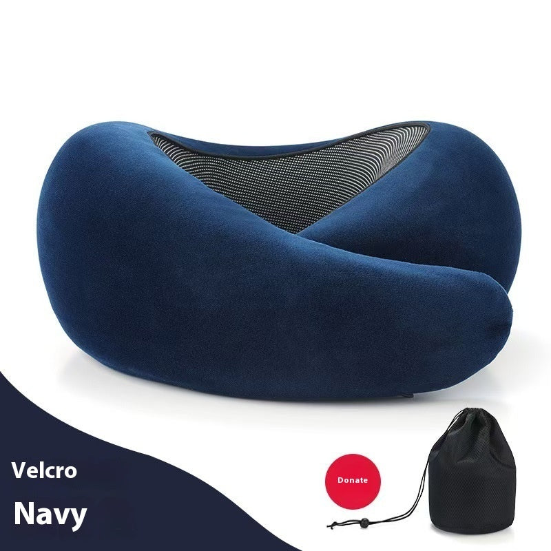 Soft Memory Foam Travel Neck Pillow – U-Shape Adjustable Support for Plane, Car & Office Naps
