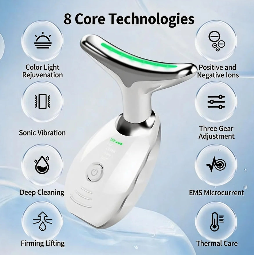 LED Face & Neck Massager – Sculpt, Lift & Glow