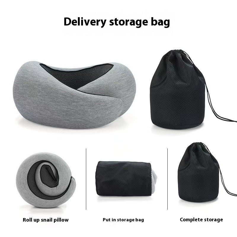 Soft Memory Foam Travel Neck Pillow – U-Shape Adjustable Support for Plane, Car & Office Naps