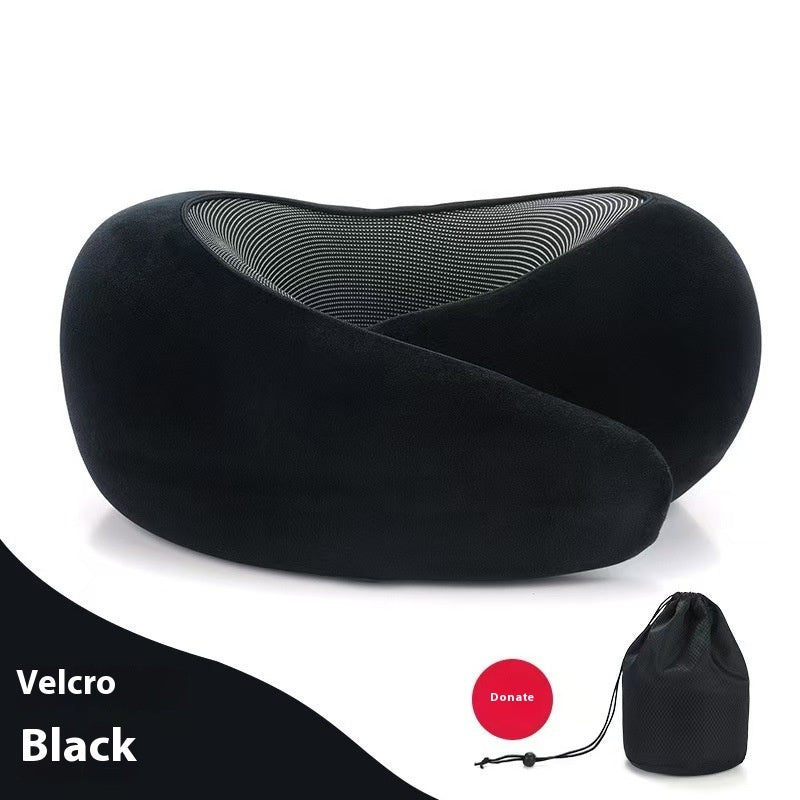 Soft Memory Foam Travel Neck Pillow – U-Shape Adjustable Support for Plane, Car & Office Naps