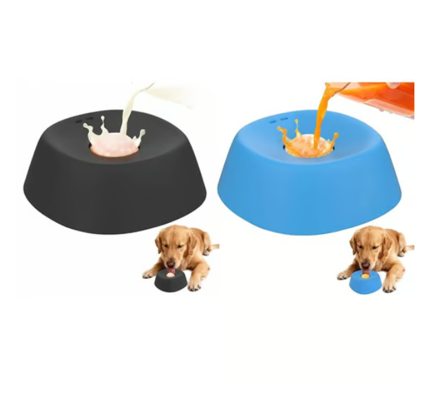 Slow-Feed Liquid Dog Bowls