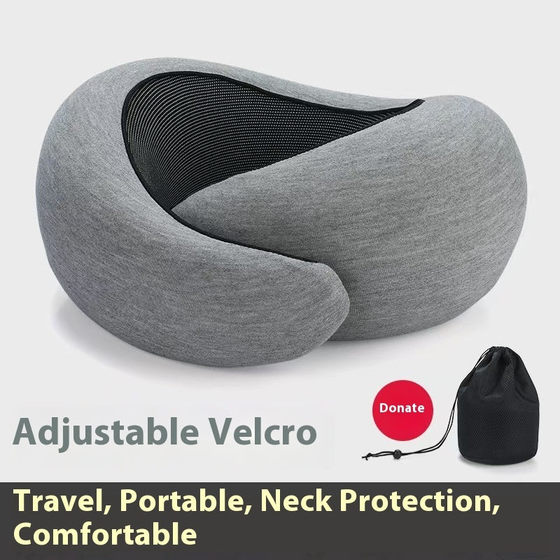 Soft Memory Foam Travel Neck Pillow – U-Shape Adjustable Support for Plane, Car & Office Naps