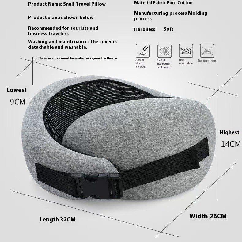 Soft Memory Foam Travel Neck Pillow – U-Shape Adjustable Support for Plane, Car & Office Naps
